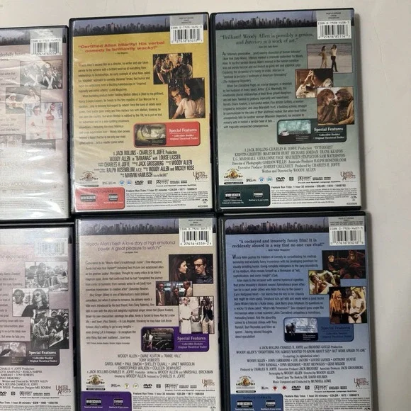The Woody Allen Film Collection 8  DVD Box Set Mgm Studio Annie Hall Comedy - Picture 9 of 9